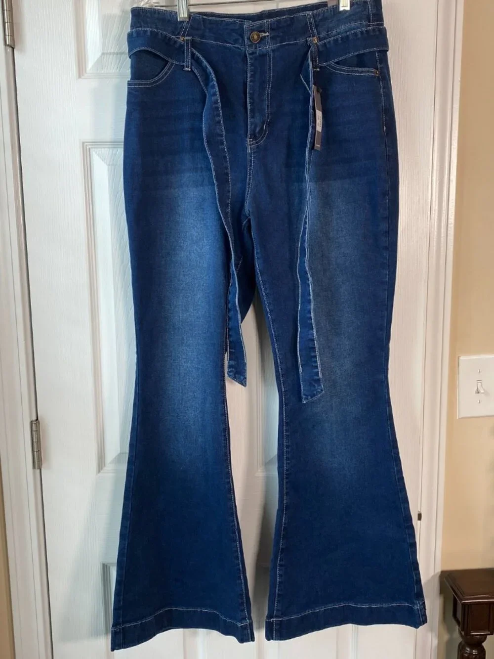NWT KDF Fashion | High Waisted Flare Bell Bottom Jeans | Size 16 - Picture 3 of 5